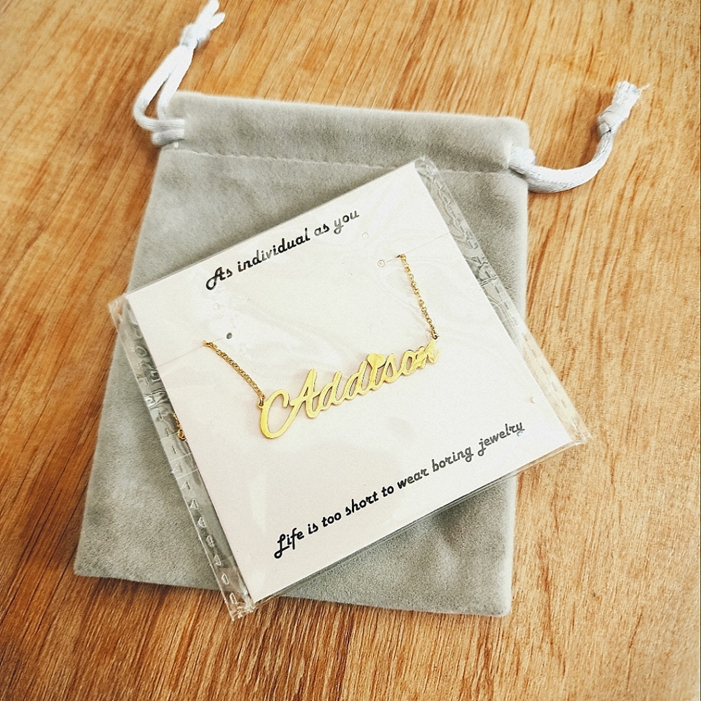 Stainless steel name necklace - ADDISON